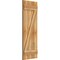 Ekena Millwork Joined Board-n-Batten Shutters w/Z-Bar, Rough Sawn Western Red Cedar, 16 1/8W x 45H, PR RBJ06Z16X045RWR - alternate 2